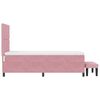 vidaXL Boxspring bed met matras Roze 90 x 190 cm Fluweel