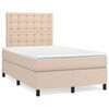 vidaXL Boxspring met matras kunstleer cappuccinokleurig 120x190 cm