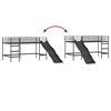 vidaXL Kinder loft bedframe met glijbaan Zwart en Anthraciet
