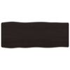 vidaXL Tafelblad natuurlijke rand 100x40x(2-6)cm eikenhout donkerbruin