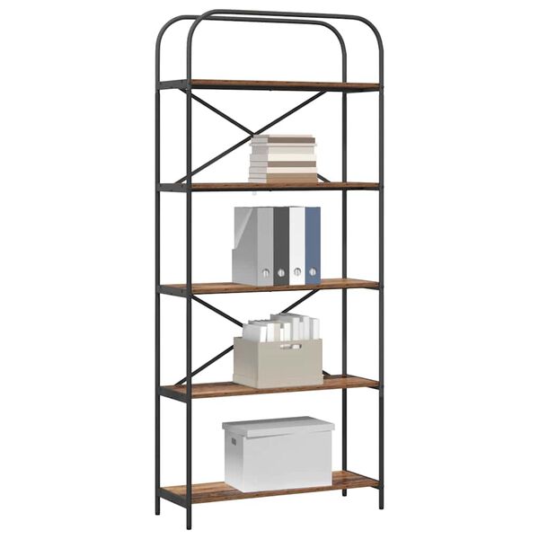 vidaXL Boekenkast Oudhout 80 x 30 x 183 cm Bewerkt hout