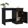 vidaXL Bureau 100x50x76 cm bewerkt hout hoogglans zwart