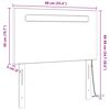 vidaXL LED Hoofdbord Zwart 90 cm Nep Leer