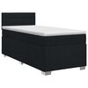 vidaXL Boxspringbed met matras met hoofdeinde Zwart 90 x 190 cm Stof