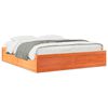 vidaXL Bedframe zonder matras massief grenenhout wasbruin 200x200 cm