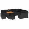 vidaXL Tuin Sofa Set 12 st 11-Aantal zitplaatsen Zwart