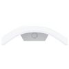 vidaXL Buitenwandlamp LED met sensors gegoten aluminium wit
