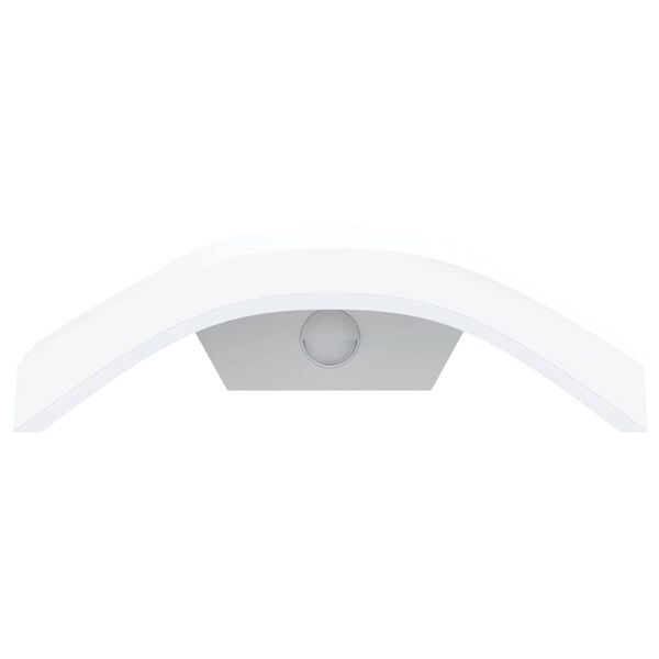vidaXL Buitenwandlamp LED met sensors gegoten aluminium wit