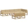 vidaXL Buiten bankenset 6 st Wit en Beige Polyester
