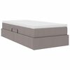 vidaXL Opslag bed met matras met matras Taupe 90 x 190 cm Polyester