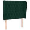 vidaXL Hoofdbord met randen 93x23x118/128 cm fluweel donkergroen
