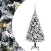vidaXL Kunstkerstboom met 150 LED Wit 120 cm PVC en Staal en Kunststof