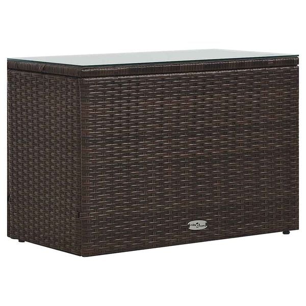 vidaXL 5-delige Loungeset met kussens poly rattan bruin