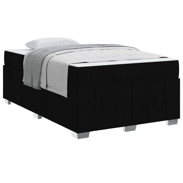 vidaXL Bedframe met matras Zwart 120 x 200 cm Stof