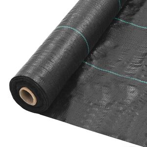 vidaXL Worteldoek 1x50 m PP zwart