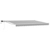 vidaXL Handmatige Luifelhouder met LED's Antraciet en Wit 4,5 &times; 3 m