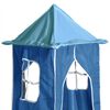vidaXL Kinderhoogslaper met toren 80x200 cm massief grenenhout blauw