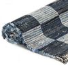 vidaXL Vloerkleed chindi handgeweven 120x170 cm denim blauw