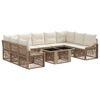 vidaXL Tuinbankenset 10 st Beige en Cr&egrave;me Wit poly rattan