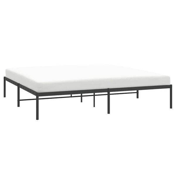vidaXL Bedframe metaal zwart 200x200 cm