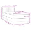 vidaXL Boxspring met matras fluweel donkergrijs 90x220 cm