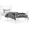 vidaXL Bedframe met hoofd- en voeteneinde metaal wit 80x200 cm