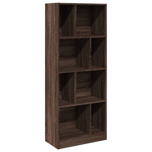 vidaXL Boekenkast 57x28,5x141 cm bewerkt hout bruin eikenkleurig