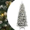 vidaXL Kunstkerstboom Wit 240 cm PVC en Plastic en Staal en PE