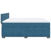 vidaXL Boxspring met matras fluweel blauw 180x200 cm
