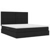 vidaXL Opbergbed met LED met matras Zwart 160 x 200 cm Polyester