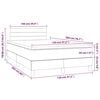 vidaXL Boxspring met matras en LED stof zwart 120x200 cm