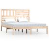 vidaXL Bedframe massief grenenhout 135x190 cm