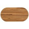 vidaXL Tafelblad 90 x 45 x 3,5 cm Ovaal Massief Teakhout Naturel