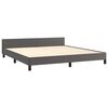 vidaXL Bedframe met hoofdeinde zonder matras 180x200 cm grijs