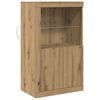 vidaXL LED Sideboard 60,5 x 37 x 100 cm Bewerkt hout Artisan Eiken