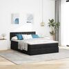 vidaXL Bed met matras 140x190 cm stof zwart