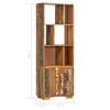 vidaXL Boekenkast 60x35x180 cm massief gerecycled hout