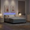 vidaXL Boxspring bed met matras Lichtgrijs 140 x 190 cm Stof