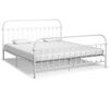 vidaXL Bedframe metaal wit 180x200 cm