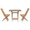 vidaXL Tuin eettafelset 3 st Bruin Massief Acaciahout