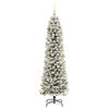 vidaXL Kunstkerstboom met 300 LED Wit 210 cm PVC en Metaal en Plastic
