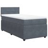 vidaXL Boxspring met matras fluweel donkergrijs 80x200 cm