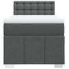 vidaXL Boxspring met matras stof donkergrijs 100x200 cm