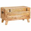 vidaXL Opbergbox met opslag met slot 70 x 35 x 40 cm massief mangohout