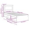 vidaXL Bedframe met lade Concerte Grijs 75 x 190 cm Massief grenenhout