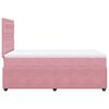 vidaXL Boxspring met matras fluweel roze 120x200 cm