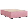 vidaXL Bedframe fluweel roze 140x190 cm