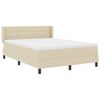 vidaXL Boxspringbed met matras Cr&egrave;me 200 x 160 cm Polyester