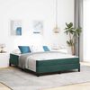 vidaXL Boxspringbed met matras Donkergroen 160 x 200 cm Stof