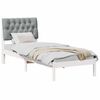 vidaXL Bedframe met Gevoerd Hoofdgedeelte Wit 75 x 190 cm